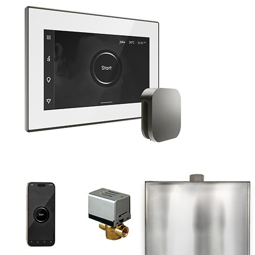 Mr. Steam Residential XButler Steam Shower Control Package Satin Steel
