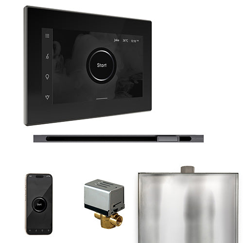 Mr. Steam Residential XButler Steam Shower Linear Control Package Satin Steel
