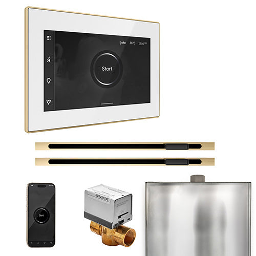 Mr. Steam Residential XButler Steam Shower Linear Control Package Polished Brass
