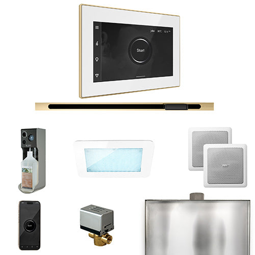 Mr. Steam Residential XDream Steam Shower Linear Control Package Polished Brass
