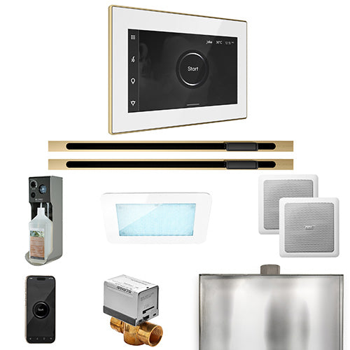 Mr. Steam Residential XDream Steam Shower Max Linear Control Package Satin Brass
