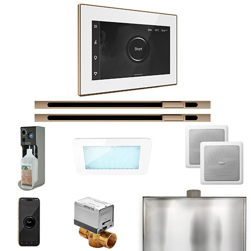 Mr. Steam Residential XDream Steam Shower Max Linear Control Package Polished Gold
