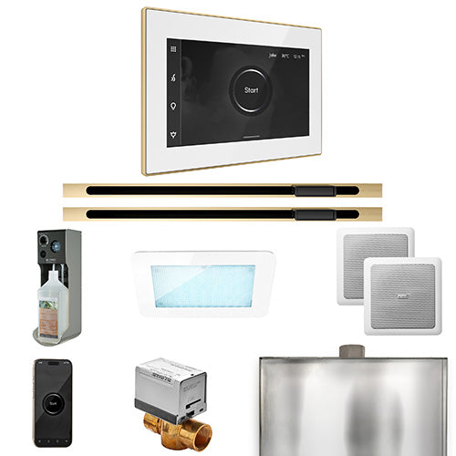 Mr. Steam Residential XDream Steam Shower Max Linear Control Package Polished Brass
