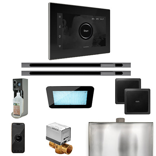 Mr. Steam Residential XDream Steam Shower Max Linear Control Package Brilliant Black
