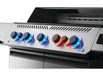 Napoleon Prestige 665 Stainless Steel Gas Grill with Infrared Side and Rear Burners Knobs