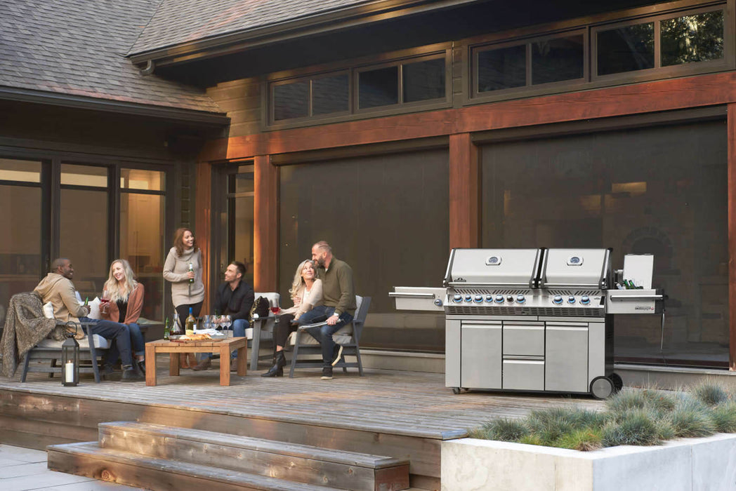 Napoleon PRO825RSBIPSS-3 Prestige PRO 825 RSIB BBQ with Side Burner, Infrared Rear & Bottom Burners
