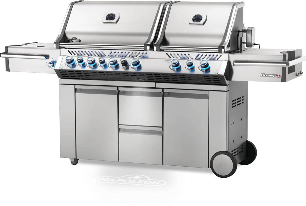 Napoleon PRO825RSBIPSS-3 Prestige PRO 825 RSIB BBQ with Side Burner, Infrared Rear & Bottom Burners
