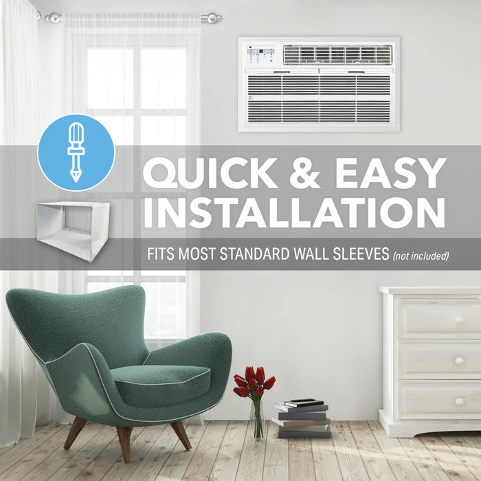 Perfect Aire 10000 BTU 115V High-Efficiency Through-the-Wall Air Conditioner with Remote Control Quick & Easy