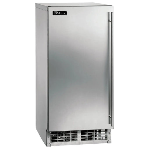 Perlick 15 Inch ADA Compliant Series Clear Ice Maker Indoor/Outdoor Stainless Steel Solid Door with Integrated Pump Main