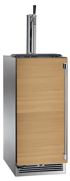 Perlick 15 Inch Signature Series Indoor Undercounter Beer Dispenser Panel Ready Solid Door Brown