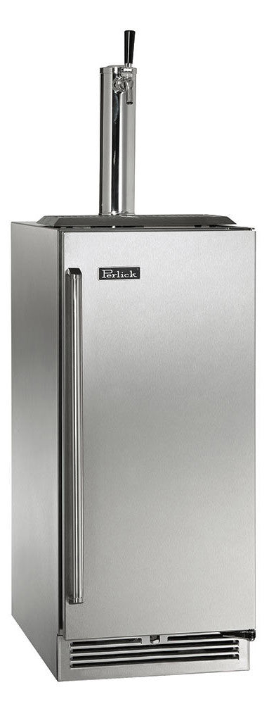 Perlick 15 Inch Signature Series Indoor Undercounter Beer Dispenser Stainless Steel Solid Door Main