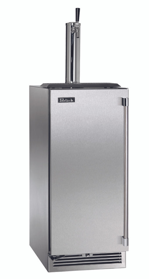 Perlick 15 Inch Signature Series Outdoor Undercounter Beer Dispenser Stainless Steel Solid Door Main