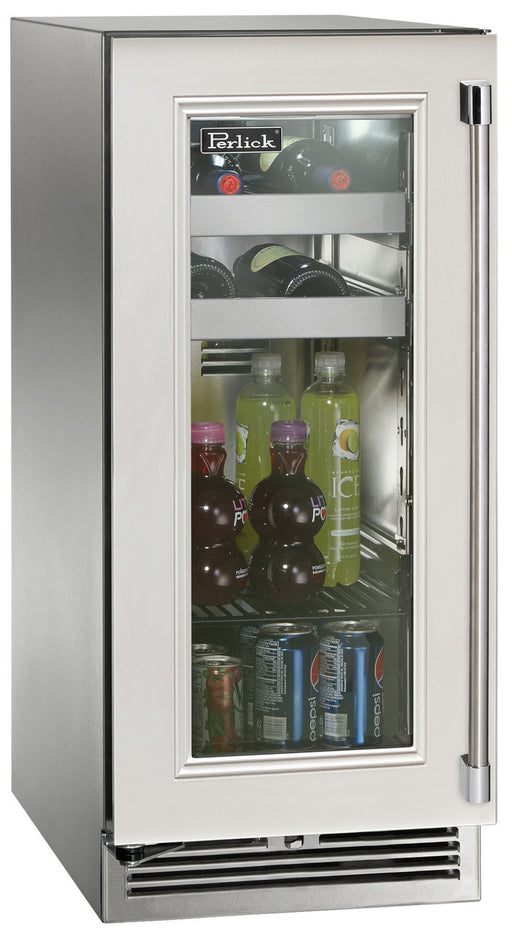 Perlick 15 Inch Signature Series Outdoor Undercounter Beverage Center Panel Ready Glass Door Main