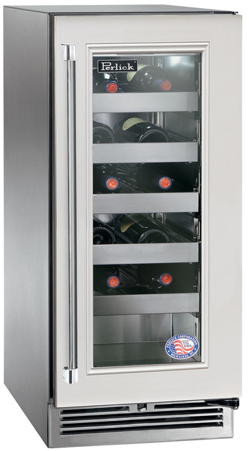Perlick 15 Inch Signature Series Outdoor Undercounter Wine Reserve Panel Ready Glass Door Main