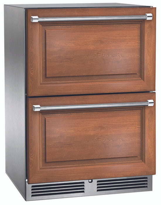 Perlick 24 Inch ADA Compliant Series Indoor Undercounter Freezer Panel Ready Drawers Brown