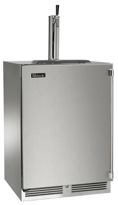 Perlick 24 Inch C-Series Indoor Undercounter Beer Dispenser Single Tap Stainless Steel Solid Door Main