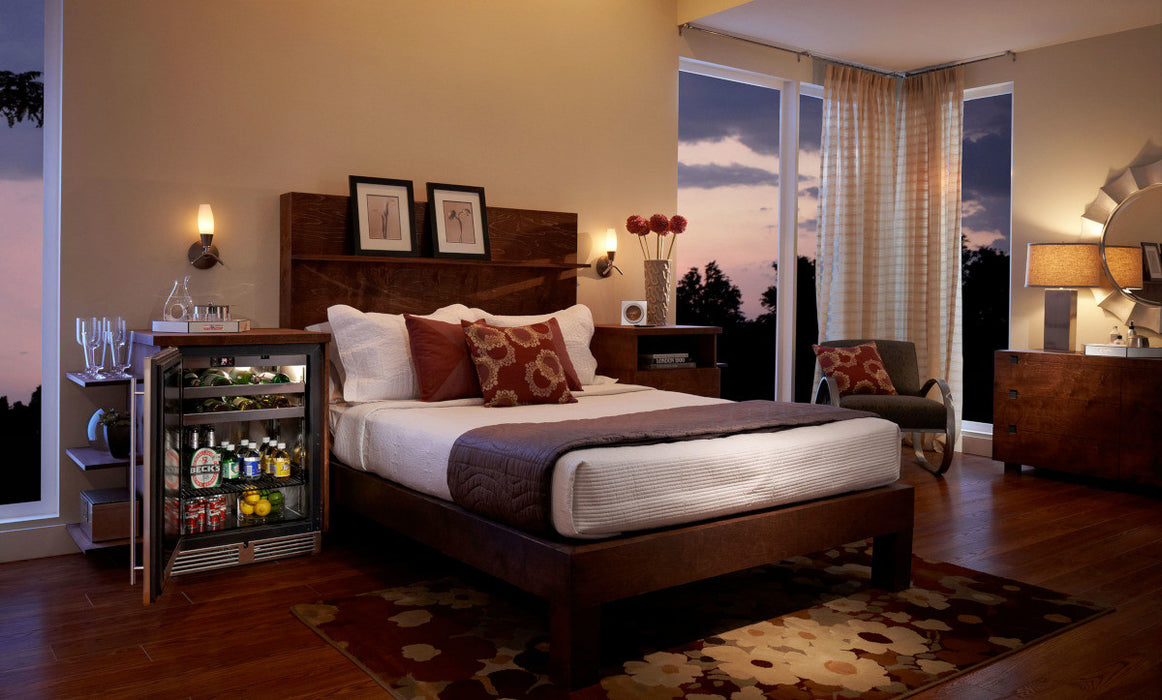 Perlick 24 Inch C-Series Indoor Undercounter Refrigerator Panel Ready Glass Door Installed