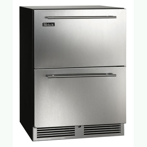 Perlick 24 Inch C-Series Indoor Undercounter Refrigerator Stainless Steel Drawers Main
