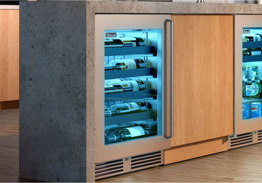 Perlick 24 Inch C-Series Indoor Undercounter Wine Reserver Stainless Steel Glass Door Installed