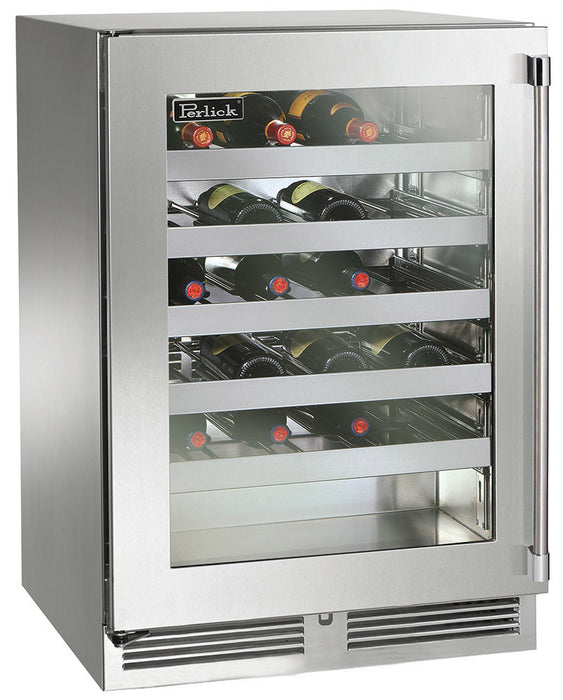 Perlick 24 Inch C-Series Indoor Undercounter Wine Reserver Stainless Steel Glass Door Main