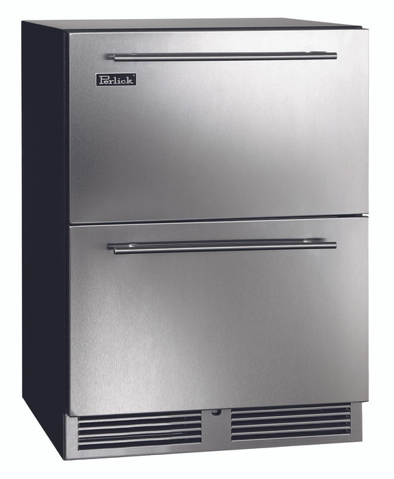 Perlick 24 Inch C-Series Outdoor Undercounter Refrigerator Stainless Steel Drawers Main