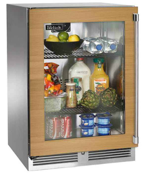 Perlick 24 Inch Signature Series 18" Shallow Depth Indoor Undercounter Refrigerator Panel Ready Glass Door Main