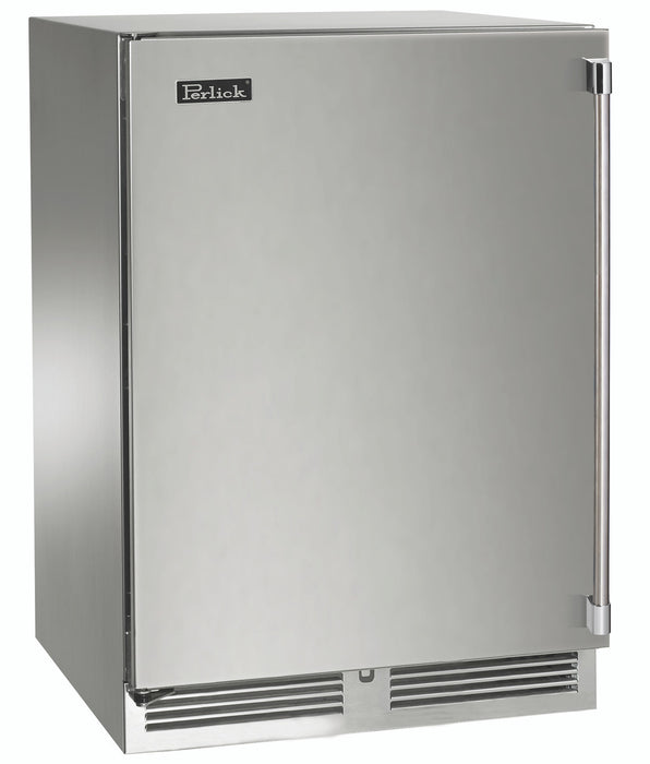 Perlick 24 Inch Signature Series 18" Shallow Depth Indoor Undercounter Refrigerator Stainless Steel Solid Door Main