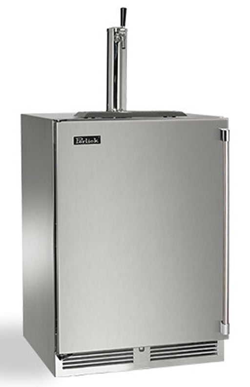 Perlick 24 Inch Signature Series Indoor Undercounter Adara Beer Dispenser Single Tap Stainless Steel Solid Door Main
