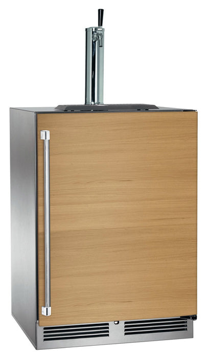 Perlick 24 Inch Signature Series Indoor Undercounter Beer Dispenser Single Tap Panel Ready Solid Door Main