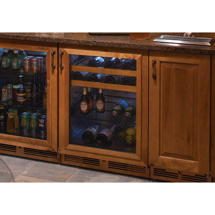 Perlick 24 Inch Signature Series Indoor Undercounter Beverage Center Panel Ready Glass Door Installed