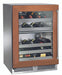 Perlick 24 Inch Signature Series Indoor Undercounter Dual Zone Wine Reserver Panel Ready Glass Door Brown