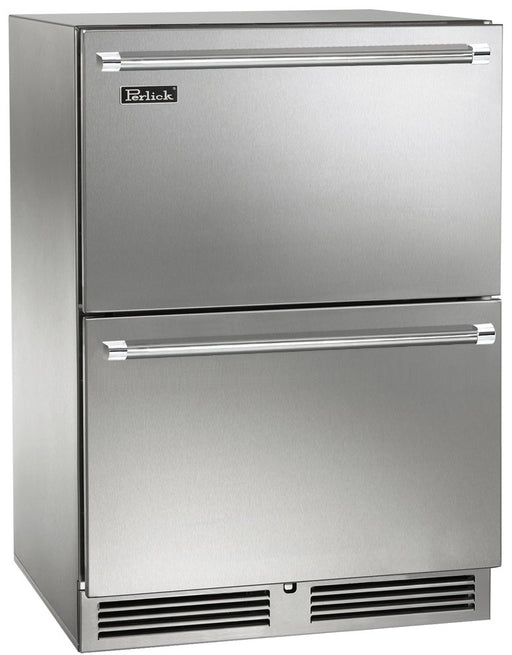 Perlick 24 Inch Signature Series Indoor Undercounter Freezer Stainless Steel Drawers Main