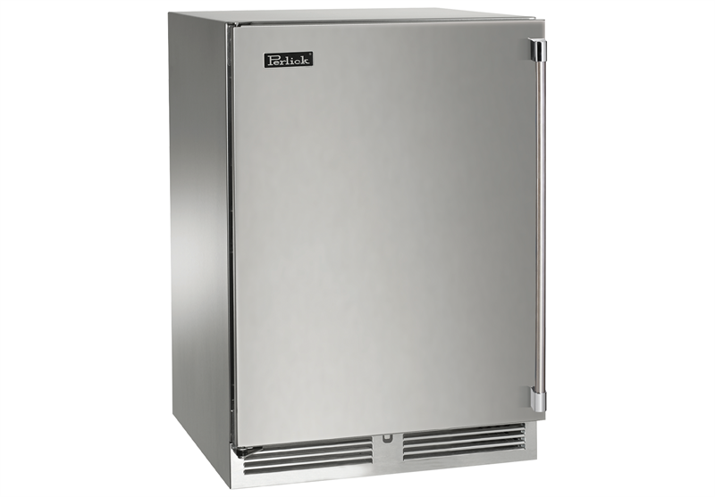 Perlick 24 Inch Signature Series Indoor Undercounter Freezer Stainless Steel Solid Door Main