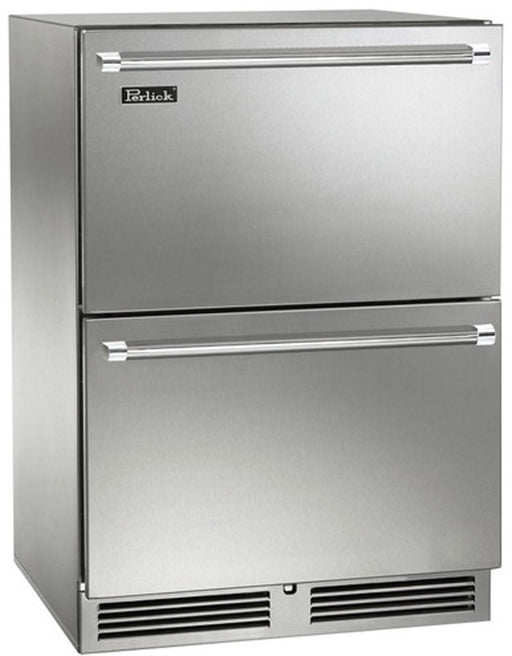 Perlick 24 Inch Signature Series Indoor Undercounter Refrigerator Stainless Steel Drawers Main
