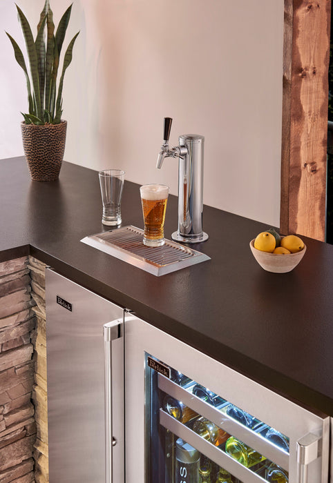 Perlick 24 Inch Signature Series Outdoor Undercounter Beer Dispenser Stainless Steel Solid Door Installed