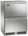 Perlick 24 Inch Signature Series Outdoor Undercounter Dual Zone Freezer/Refrigerator Steel Solid Drawers Main