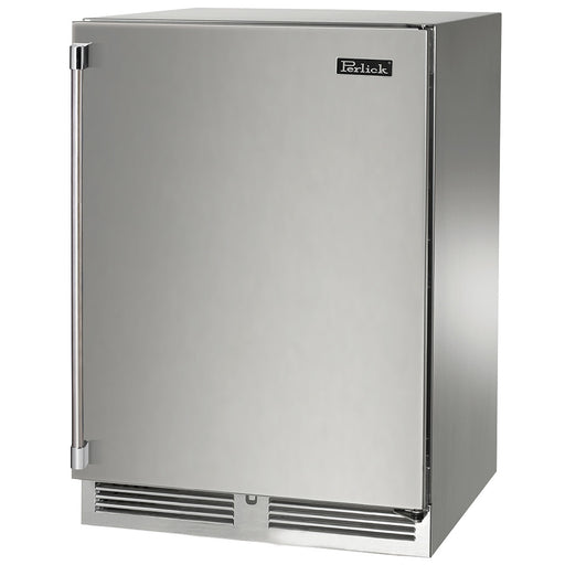 Perlick 24 Inch Signature Series Outdoor Undercounter Dual Zone Wine Reserver Stainless Steel Solid Door Main