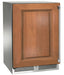 Perlick 24 Inch Signature Series Undercounter Outdoor Marine Grade Beverage Center Panel Ready Solid Door Dark Wood