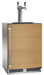 Perlick 24 Inch Signature Series Undercounter Outdoor Marine Grade Single Tap Beer Dispenser Panel Ready Solid Door Light Wood