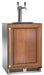 Perlick 24 Inch Signature Series Undercounter Outdoor Marine Grade Two Tap Beer Dispenser Panel Ready Solid Door Dark Wood