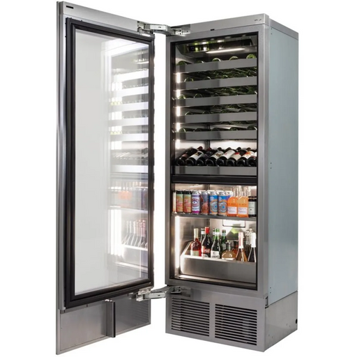 Perlick 30 Inch Dual Zone Column Beverage Glass Overlay Ready Open