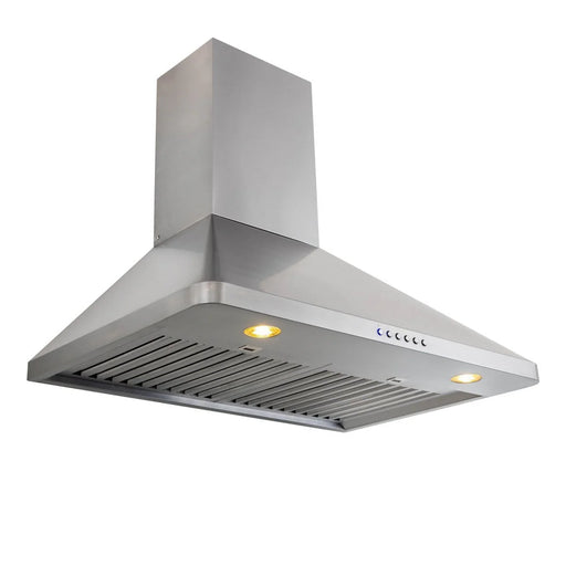 Proline 24 Inch PLJW 129 Wall Mounted 900 CFM Stainless Steel Range Hood Side