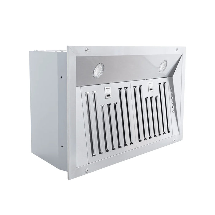 Proline 28 Inch PLGL CL 600/1200 CFM Stainless Steel Range Hood Insert Side