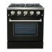Proline 30 Inch PLSR Series 15000 BTU Range Matte Black