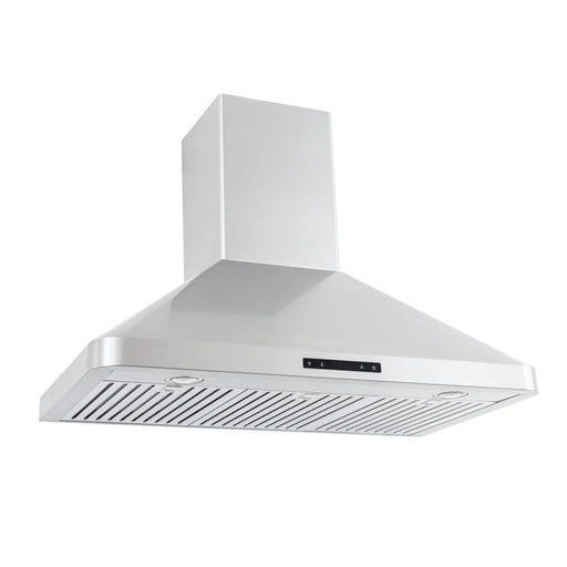 Proline 30 Inch PLSW 129R Wall Mounted 550 CFM Stainless Steel Range Hood Side