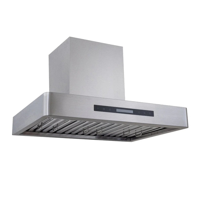 Proline 30 Inch PLSW 755RC Wall Mounted 550 CFM Stainless Steel Range Hood Side