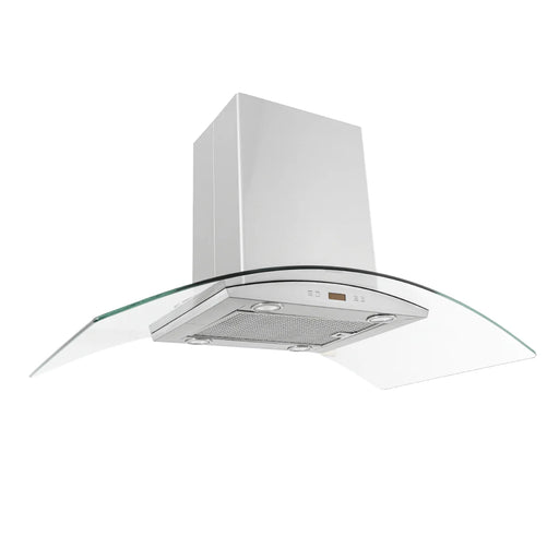 Proline 36 Inch PLFI 544 Island 600 CFM Stainless Steel Range Hood Side