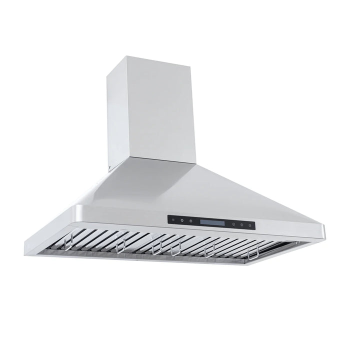 Proline 36 Inch PLFW 129E Wall Mounted 900 CFM Stainless Steel Range Hood Side