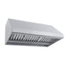 Proline 36 Inch PLJW 108 Undercabinet 1000 CFM Stainless Steel Range Hood Side