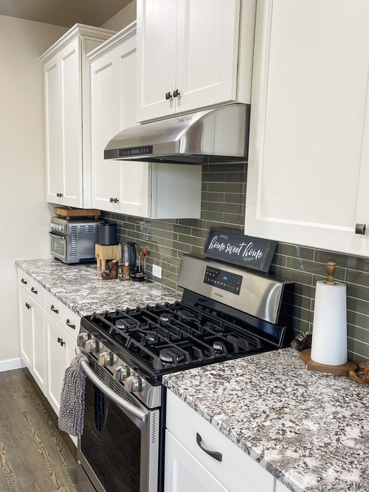 Proline 36 Inch PLJW 117 Undercabinet 900 CFM Stainless Steel Range Hood Installed